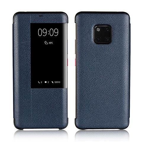 Handytasche Stand Schutzhülle Leder Hülle L04 für Huawei Mate 20 Pro Blau