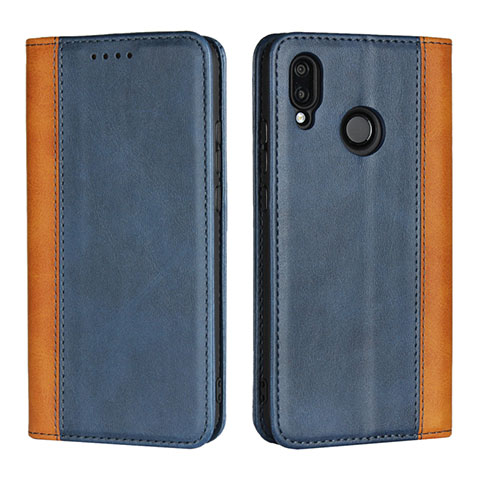 Handytasche Stand Schutzhülle Leder Hülle L04 für Huawei Nova 3e Blau