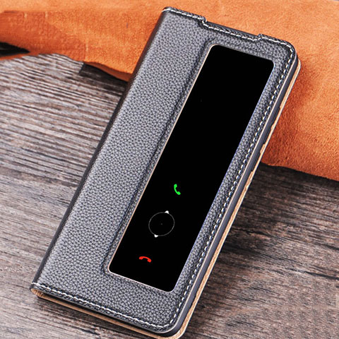 Handytasche Stand Schutzhülle Leder Hülle L04 für Huawei P30 Schwarz