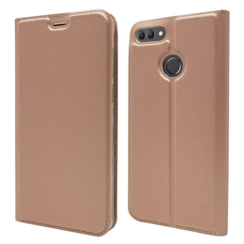 Handytasche Stand Schutzhülle Leder Hülle L04 für Huawei Y9 (2018) Rosegold