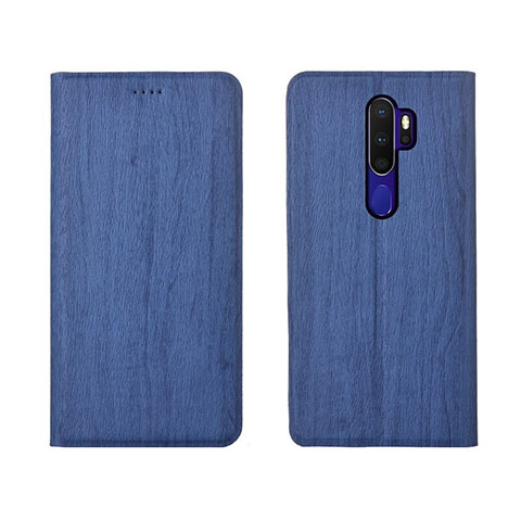 Handytasche Stand Schutzhülle Leder Hülle L04 für Oppo A11X Blau