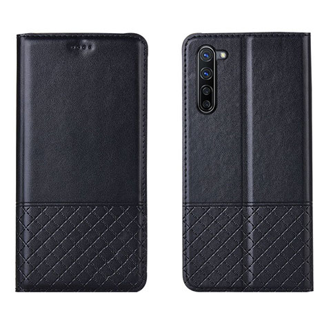 Handytasche Stand Schutzhülle Leder Hülle L04 für Oppo Find X2 Lite Schwarz