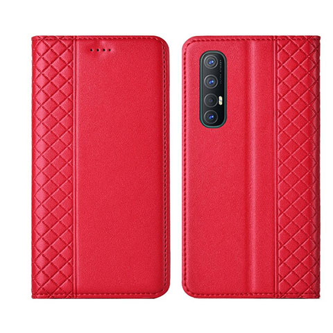 Handytasche Stand Schutzhülle Leder Hülle L04 für Oppo Find X2 Neo Rot