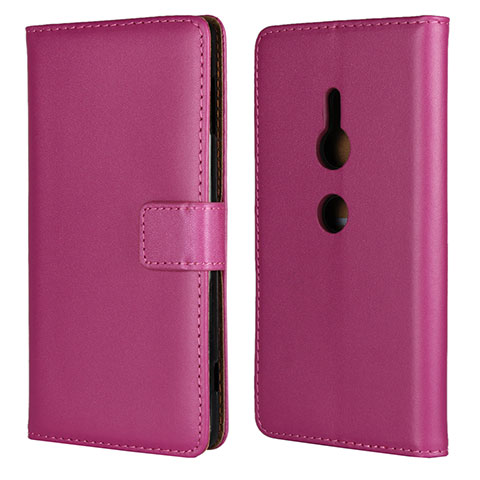 Handytasche Stand Schutzhülle Leder Hülle L04 für Sony Xperia XZ2 Pink