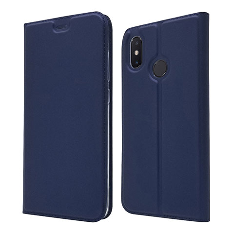 Handytasche Stand Schutzhülle Leder Hülle L04 für Xiaomi Mi 8 Blau