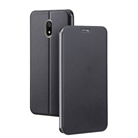 Handytasche Stand Schutzhülle Leder Hülle L04 für Xiaomi Redmi 8A Schwarz