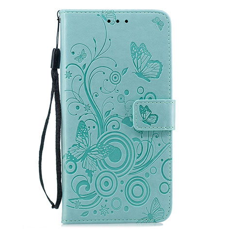 Handytasche Stand Schutzhülle Leder Hülle L05 für Huawei P30 Cyan