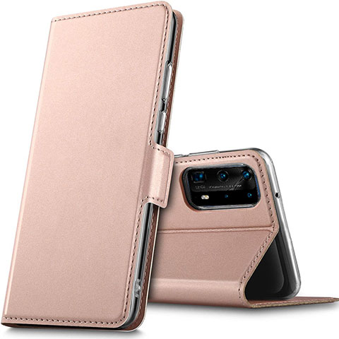 Handytasche Stand Schutzhülle Leder Hülle L05 für Huawei P40 Pro+ Plus Rosegold