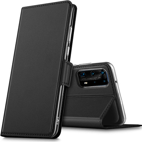 Handytasche Stand Schutzhülle Leder Hülle L05 für Huawei P40 Pro+ Plus Schwarz