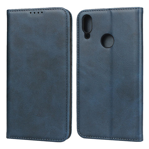 Handytasche Stand Schutzhülle Leder Hülle L05 für Huawei Y7 (2019) Blau