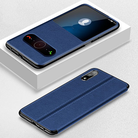 Handytasche Stand Schutzhülle Leder Hülle L05 für Huawei Y9 Prime (2019) Blau