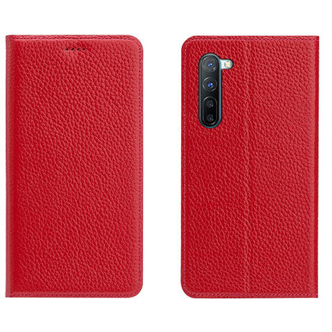 Handytasche Stand Schutzhülle Leder Hülle L05 für Oppo F15 Rot