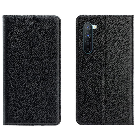 Handytasche Stand Schutzhülle Leder Hülle L05 für Oppo F15 Schwarz