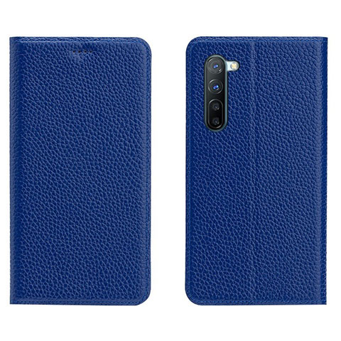 Handytasche Stand Schutzhülle Leder Hülle L05 für Oppo Find X2 Lite Blau