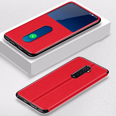 Handytasche Stand Schutzhülle Leder Hülle L05 für Oppo Reno2 Rot