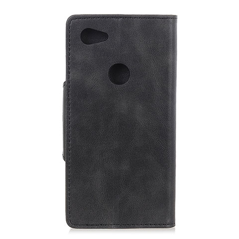 Handytasche Stand Schutzhülle Leder Hülle L06 für Google Pixel 3a XL Schwarz