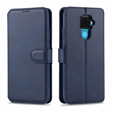 Handytasche Stand Schutzhülle Leder Hülle L06 für Huawei Mate 30 Lite Blau