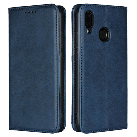 Handytasche Stand Schutzhülle Leder Hülle L06 für Huawei P20 Lite Blau