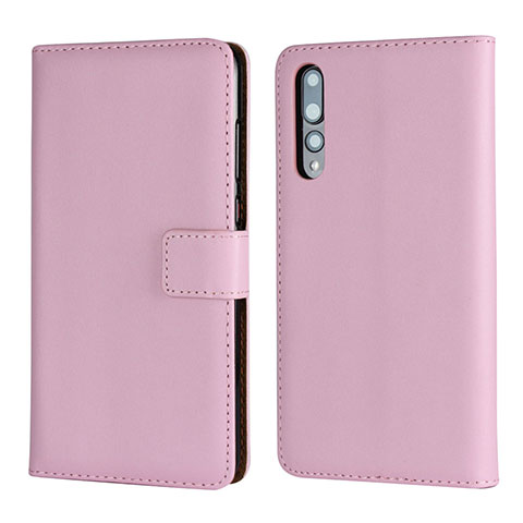 Handytasche Stand Schutzhülle Leder Hülle L06 für Huawei P20 Pro Rosa