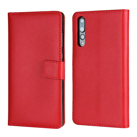 Handytasche Stand Schutzhülle Leder Hülle L06 für Huawei P20 Pro Rot