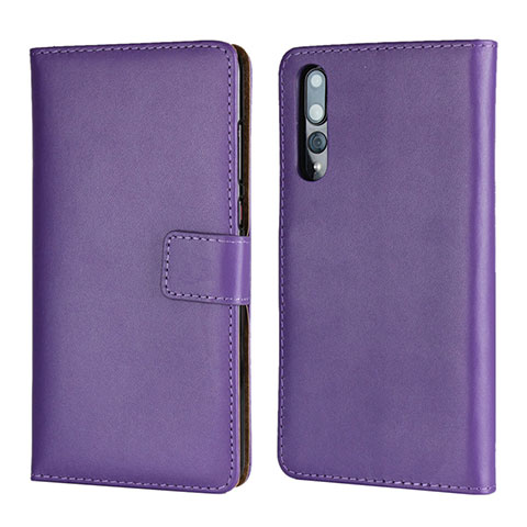 Handytasche Stand Schutzhülle Leder Hülle L06 für Huawei P20 Pro Violett