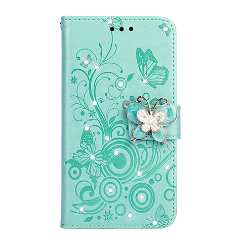 Handytasche Stand Schutzhülle Leder Hülle L06 für Huawei P30 Cyan