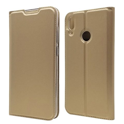 Handytasche Stand Schutzhülle Leder Hülle L06 für Huawei Y7 Pro (2019) Gold