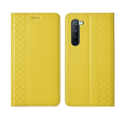 Handytasche Stand Schutzhülle Leder Hülle L06 für Oppo Reno3 Gelb