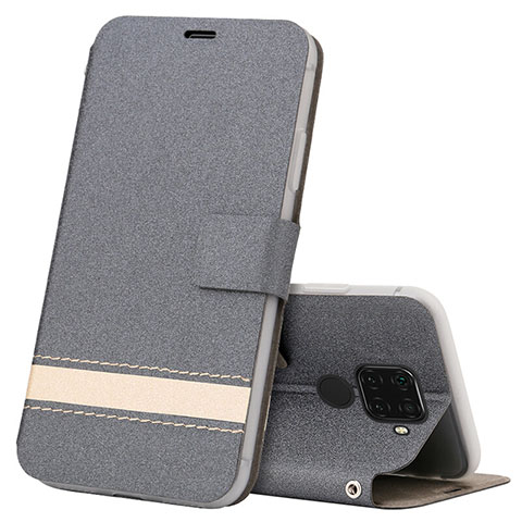 Handytasche Stand Schutzhülle Leder Hülle L07 für Huawei Mate 30 Lite Grau