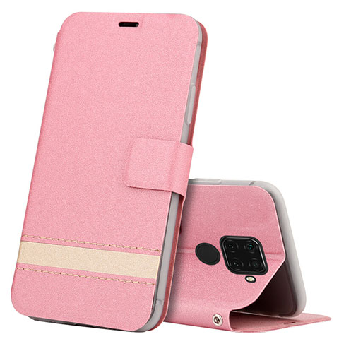 Handytasche Stand Schutzhülle Leder Hülle L07 für Huawei Mate 30 Lite Rosa