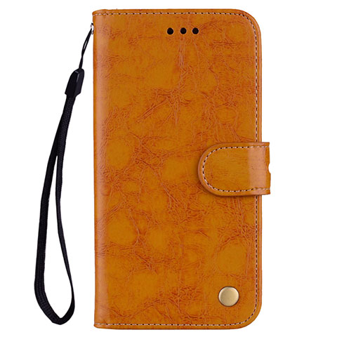 Handytasche Stand Schutzhülle Leder Hülle L07 für Huawei Nova 3e Orange