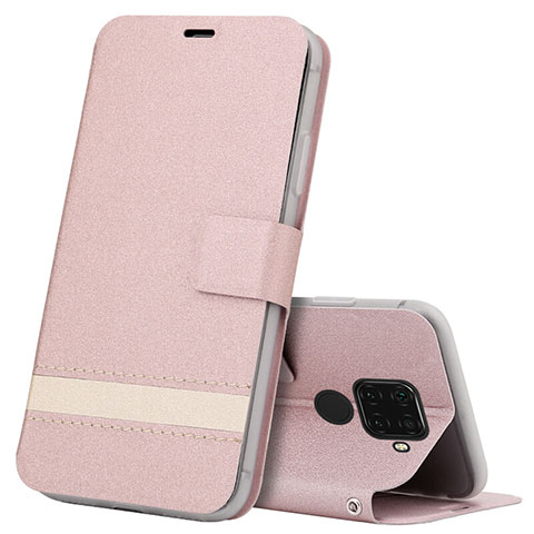 Handytasche Stand Schutzhülle Leder Hülle L07 für Huawei Nova 5i Pro Rosegold