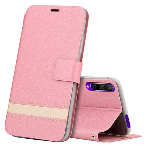 Handytasche Stand Schutzhülle Leder Hülle L07 für Huawei P Smart Pro (2019) Rosa