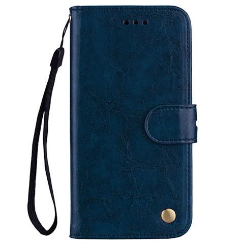 Handytasche Stand Schutzhülle Leder Hülle L07 für Huawei P20 Lite Blau