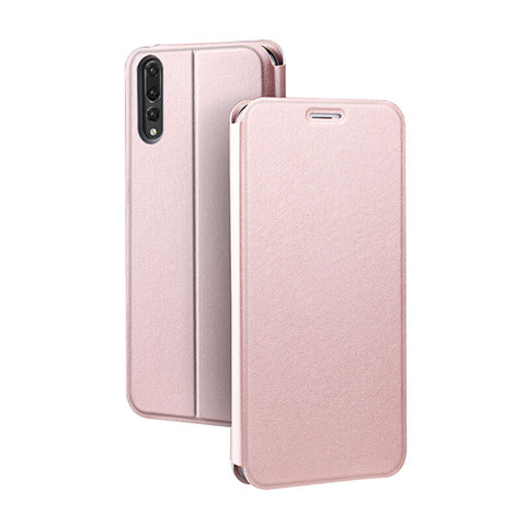 Handytasche Stand Schutzhülle Leder Hülle L07 für Huawei P20 Pro Rosa