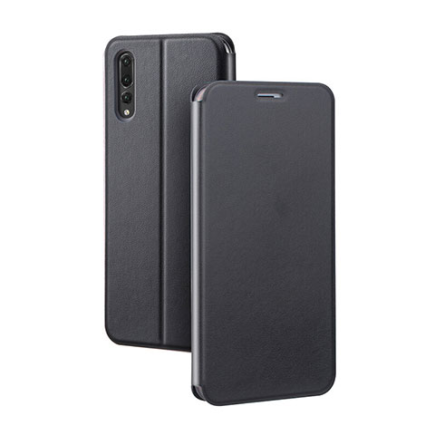 Handytasche Stand Schutzhülle Leder Hülle L07 für Huawei P20 Pro Schwarz