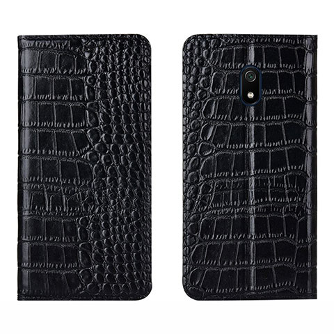 Handytasche Stand Schutzhülle Leder Hülle L07 für Xiaomi Redmi 8A Schwarz