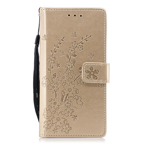 Handytasche Stand Schutzhülle Leder Hülle L08 für Huawei P20 Gold