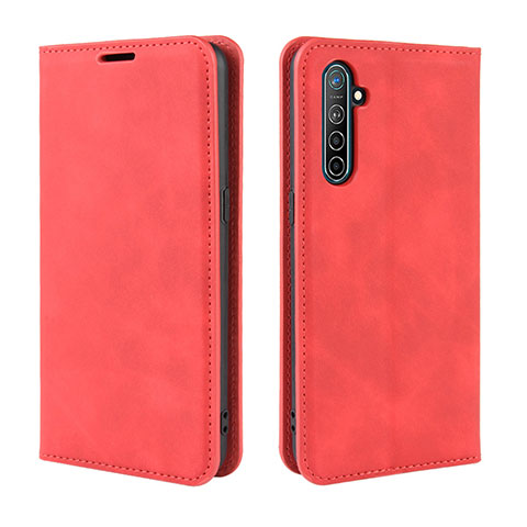 Handytasche Stand Schutzhülle Leder Hülle L08 für Realme X2 Rot