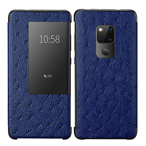 Handytasche Stand Schutzhülle Leder Hülle L09 für Huawei Mate 20 Blau