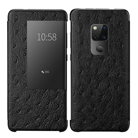 Handytasche Stand Schutzhülle Leder Hülle L09 für Huawei Mate 20 Schwarz