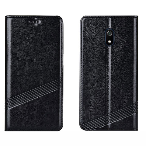 Handytasche Stand Schutzhülle Leder Hülle L15 für Xiaomi Redmi 8A Schwarz