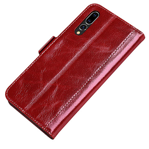 Handytasche Stand Schutzhülle Leder Hülle P01 für Huawei P20 Pro Rot