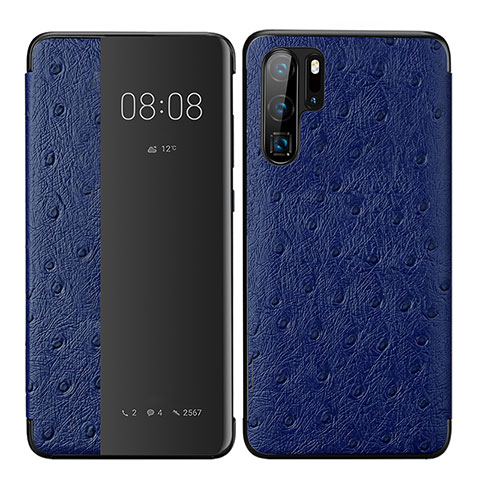 Handytasche Stand Schutzhülle Leder Hülle P02 für Huawei P30 Pro New Edition Blau