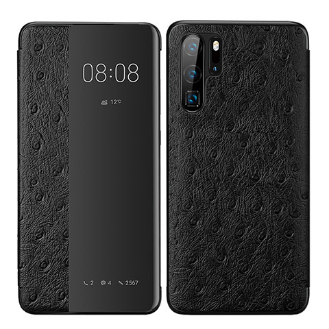 Handytasche Stand Schutzhülle Leder Hülle P02 für Huawei P30 Pro New Edition Schwarz