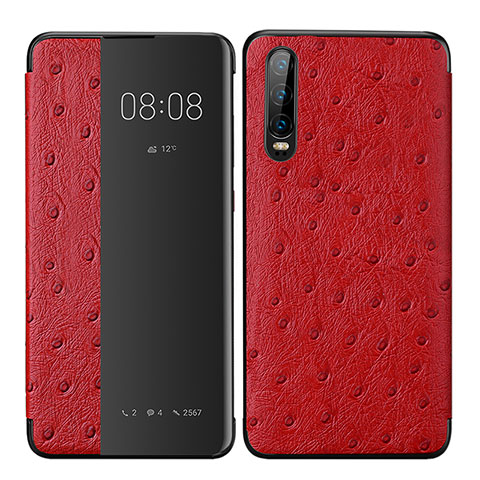 Handytasche Stand Schutzhülle Leder Hülle P02 für Huawei P30 Rot