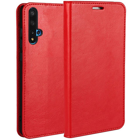 Handytasche Stand Schutzhülle Leder Hülle T01 für Huawei Honor 20S Rot