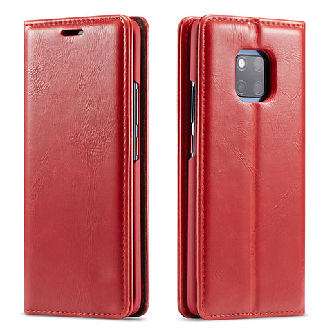 Handytasche Stand Schutzhülle Leder Hülle T01 für Huawei Mate 20 Pro Rot