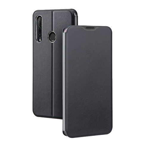 Handytasche Stand Schutzhülle Leder Hülle T01 für Huawei P Smart+ Plus (2019) Schwarz