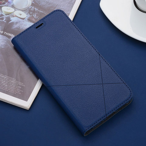 Handytasche Stand Schutzhülle Leder Hülle T02 für Apple iPhone 11 Pro Max Blau